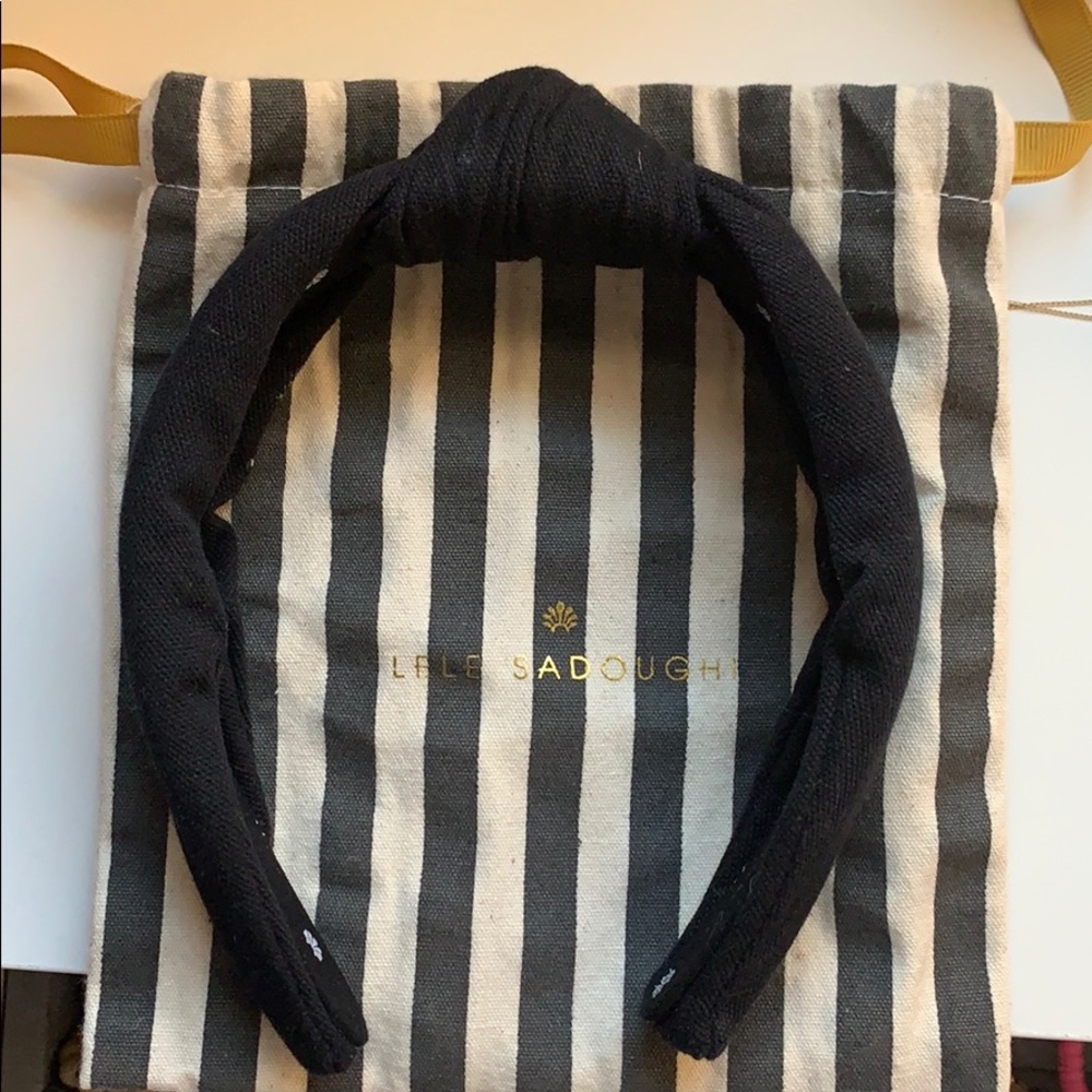 Lele Sadoughi black knot headband
